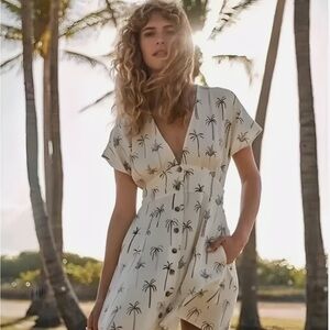 Marine Layer Camila Mini Palm Tree Dress X-small